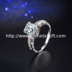 China 925 Sterling silver cz Ring Promise Engagement Wedding Rings for women Gemstones Wedding Ring for Party supplier