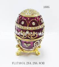 China Easter Russian faberge egg trinket ring box Vintage decor metal Faberge Egg Jewelry Box Russian Eater Egg Jewelry Box supplier