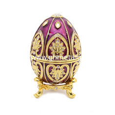China Red Egg Trinket Box Easter Egg Jewelry Box Russian Craft Collectible Easter Gifts Rrussian Faberge Egg jewelry box supplier