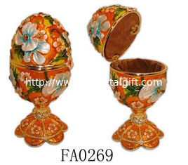 China Faberge Egg Decorative Box Pewter Faberge Egg Decorative Box supplier
