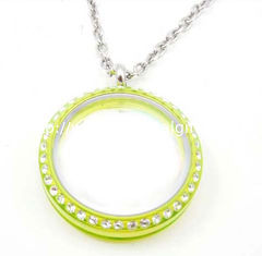 China 30mm Stainless Steel Locket Pendant Round Glass Floating Lockets Wholesale supplier