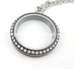 China 30mm Stainless Steel Locket Pendant Round Glass Floating Lockets Wholesale supplier