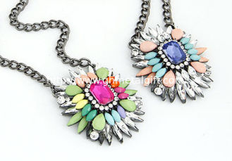 China 2014 Chunky Alloy Resin Necklace supplier