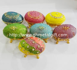 China Easter Gifts Egg Faberge Trinket Box Jewelry Display Box Faberge Egg Box supplier
