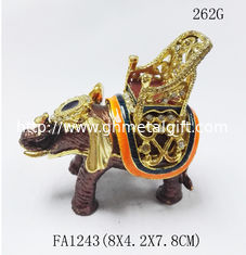 China Wholesales Elephant Jeweled trinket box Animal Trinket box for wedding supplier