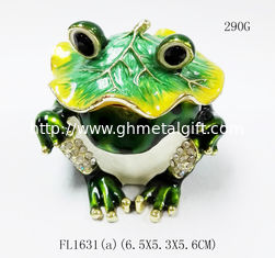 China Hot sale frog shape jewelry box custom frog jewelry metal box supplier