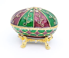 China Faberge Egg Trinket Box Faberge Egg Jewelry Box Metal Gift Box gold metal jewelry box supplier