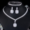Hot Selling Luxury Leaf Engagement CZ Earring Necklace Bracele Bridal Jewelry Bracele Jewelry Set For Women Accessories supplier