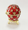 Decorative Earring Ring Trinket Holder Box Hand Painted Faberge Egg Style Hinged Jewelry Box Case for Home Ornament supplier