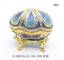Handicraft faberge egg metal jewelry box Faberge Egg Trinket Jewelry Box with a Pearl  Estee Egg Jewelry trinket box supplier