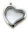 Heart Floating Charms Locket Pendant with Crystals 316L Stainless Steel supplier