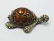 Turtle Animal pewter jewelry box turtle diamond decoration trinket jewelry box supplier