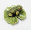 Bejewelled frog Home decoration box Alloy Hand painted crystal Frog metal trinket box supplier