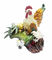 Hot sale antique rooster cock animal shape metal hand painted decortive jewelry box supplier
